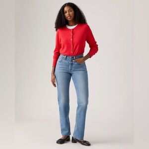 Levi's Women's 501 Curve Straight Leg Jeans size W29L34 medium wash EUC